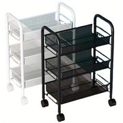 Compact Rolling Storage Cart with Multiple Layers for Bathroom Kitchen Bedroom