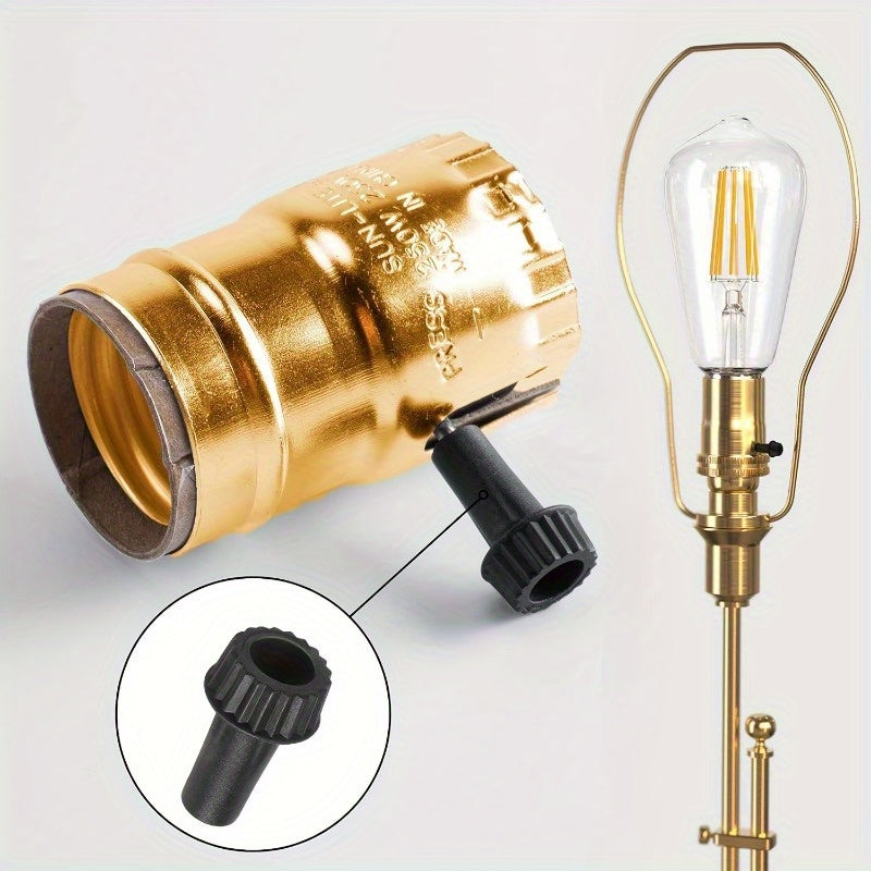 10/20 Pcs Black Light Socket Knob Replacement Parts Standard Size Easy Installation