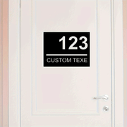 Customizable Metal Address Plaque Sturdy Iron House Number Sign Personalized Door Hanger Black