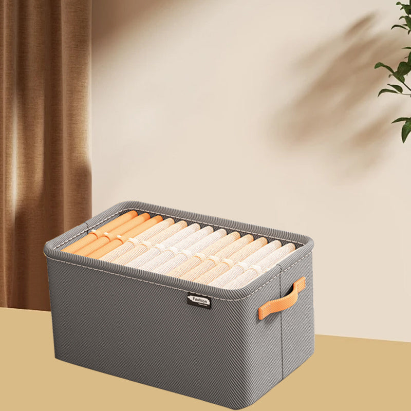 Juego de 4 cestas de tela para almacenamiento, organizador rectangular para ropa, debajo de la cama, armario de dormitorio