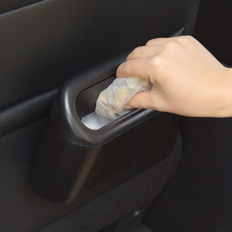 Compact Leak-Proof Car Trash Can with Lid, Hanging Design, Easy Clean