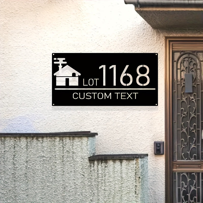 Custom Metal House Number and Letter Sign Outdoor Wall Mount Plaque Durable Home Decor