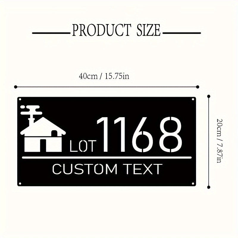 Custom Metal House Number and Letter Sign Outdoor Wall Mount Plaque Durable Home Decor