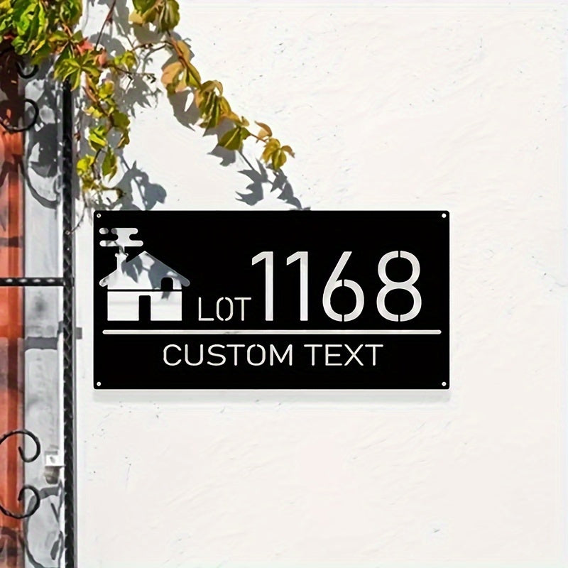 Custom Metal House Number and Letter Sign Outdoor Wall Mount Plaque Durable Home Decor
