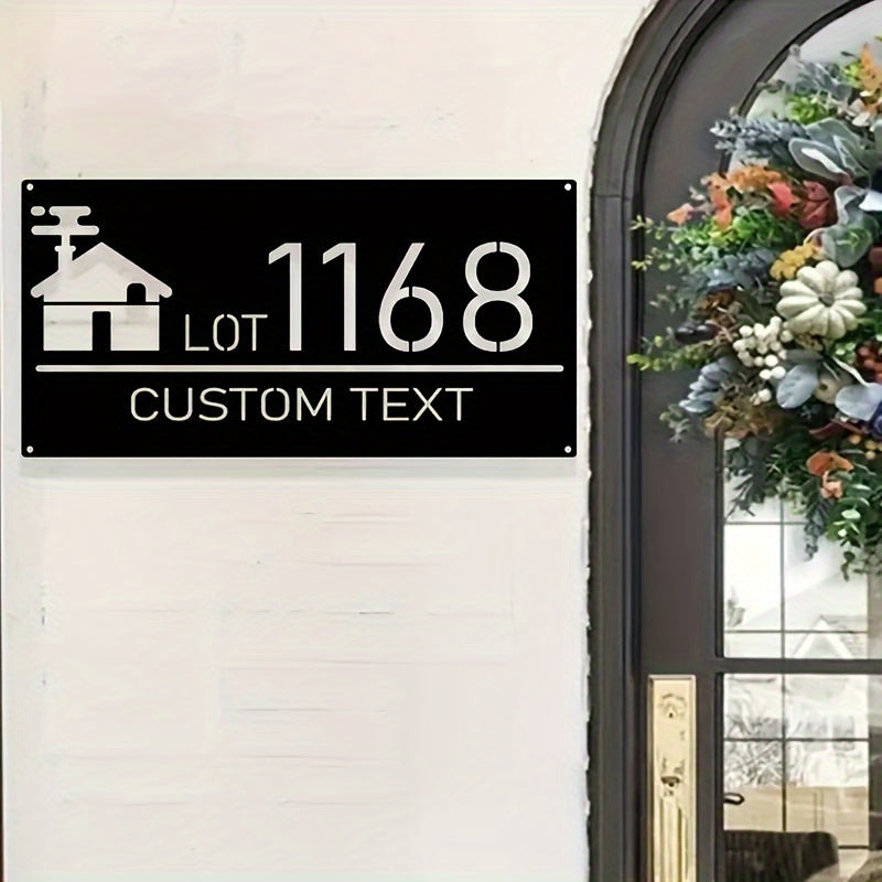 Custom Metal House Number and Letter Sign Outdoor Wall Mount Plaque Durable Home Decor