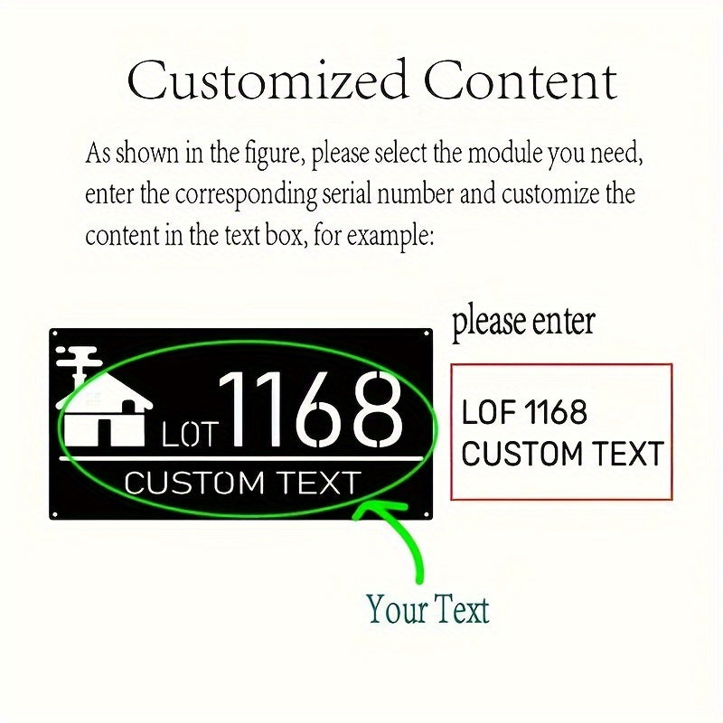 Custom Metal House Number and Letter Sign Outdoor Wall Mount Plaque Durable Home Decor