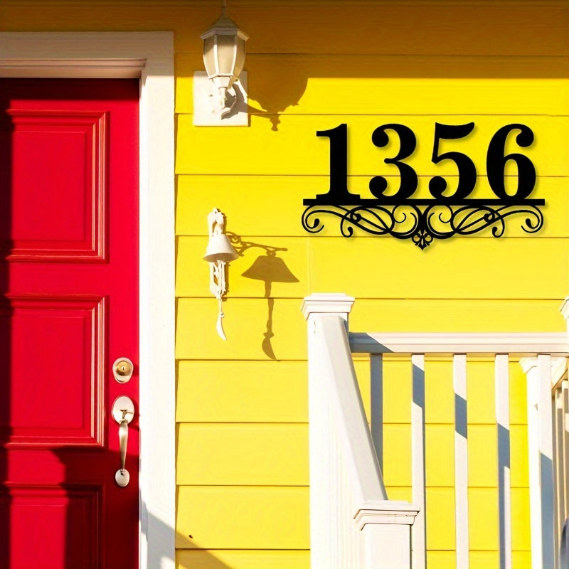 Qora temir uy raqami belgilari, ob-havo sharoitlariga chidamli, chirishga qarshi, bog' va o'tloq uchun tashqi plakat