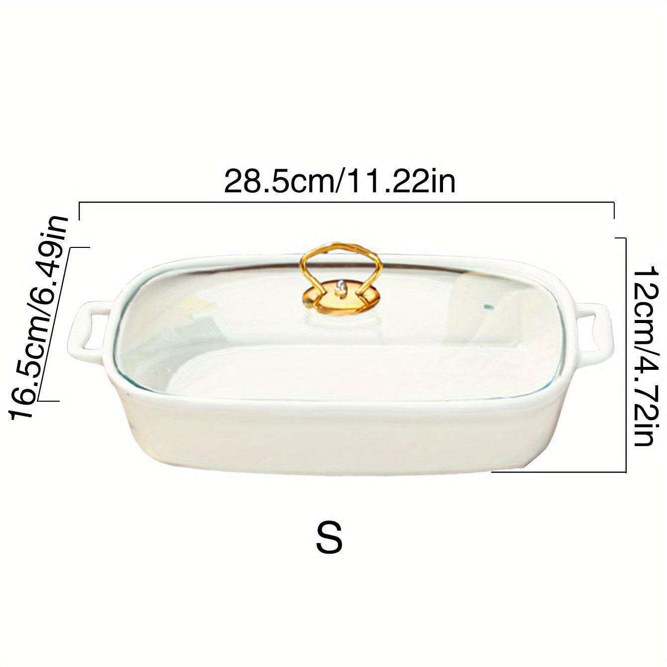 Ceramic Serving Plate for Baking and Serving Kitchen and Dining Use