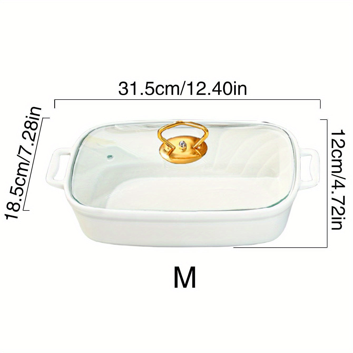 Ceramic Serving Plate for Baking and Serving Kitchen and Dining Use