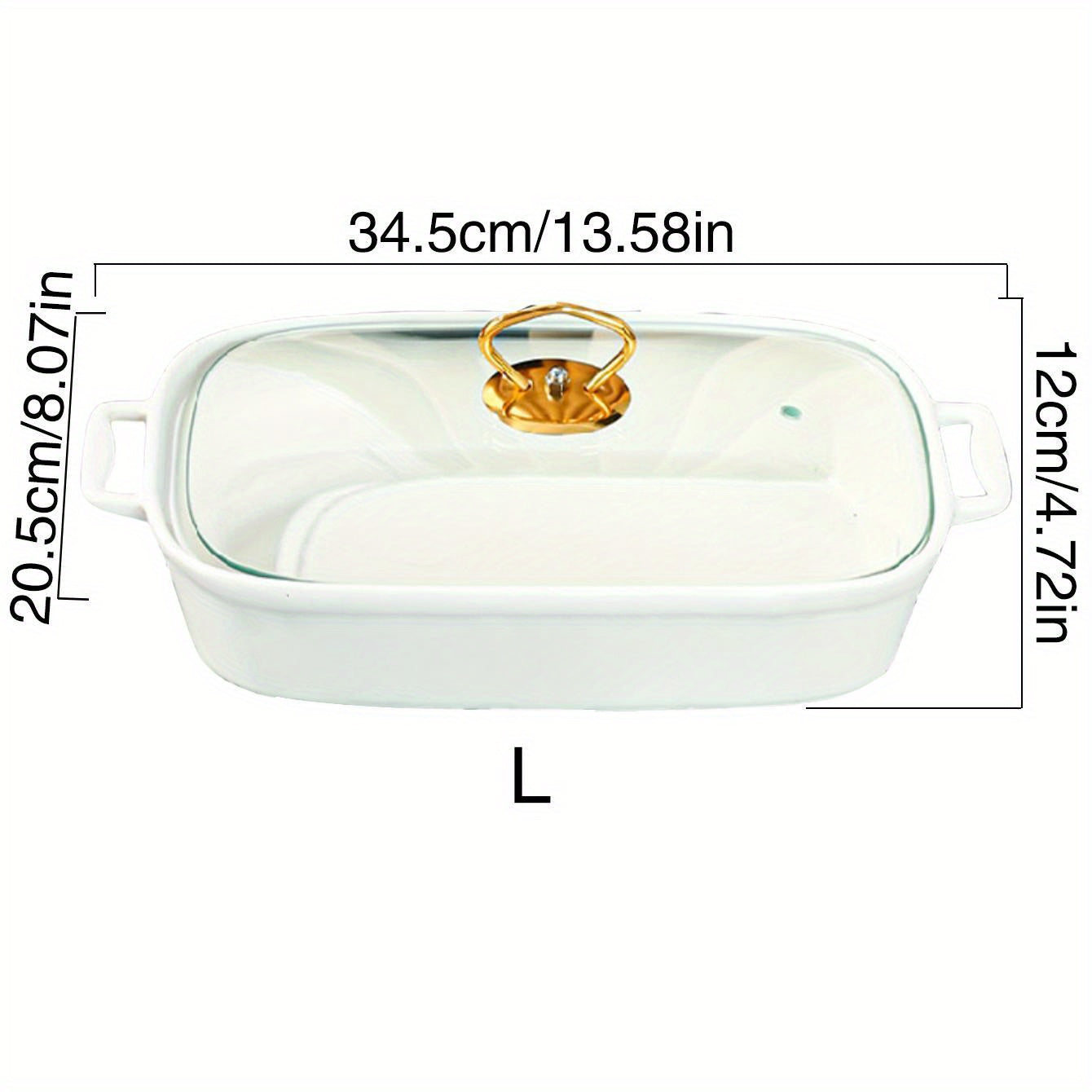 Ceramic Serving Plate for Baking and Serving Kitchen and Dining Use