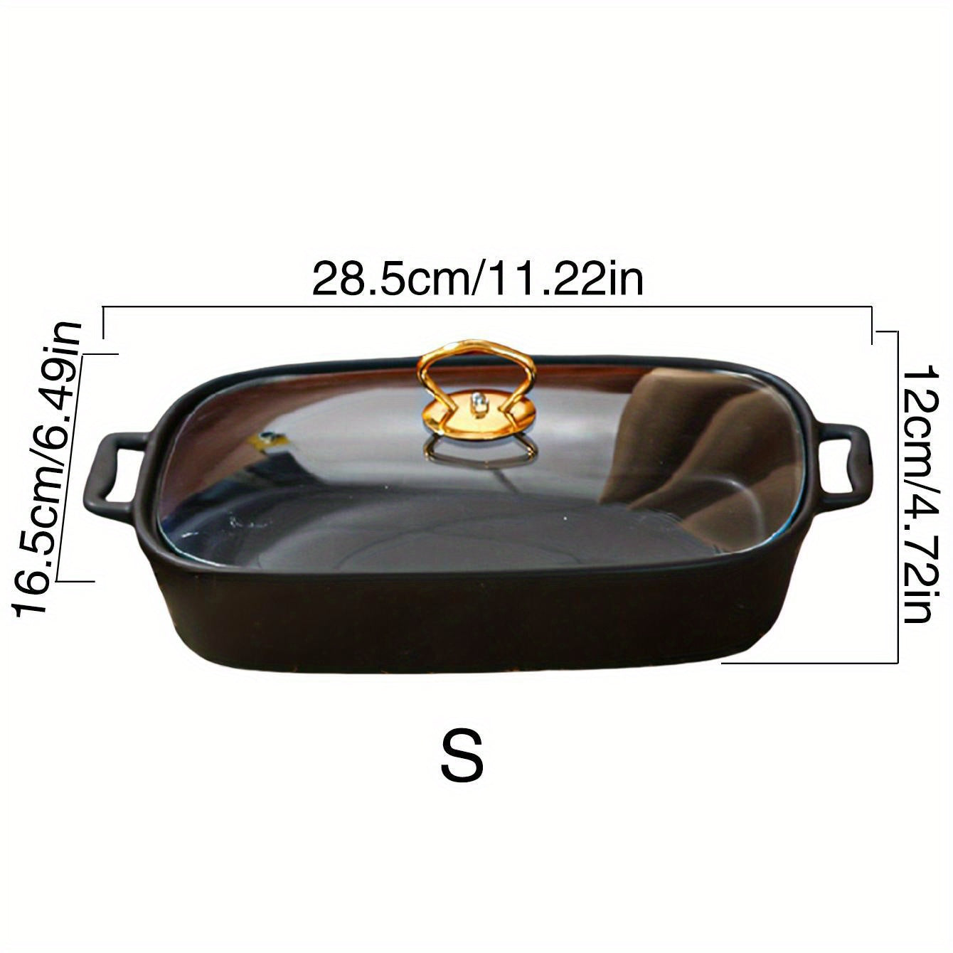 Ceramic Serving Plate for Baking and Serving Kitchen and Dining Use