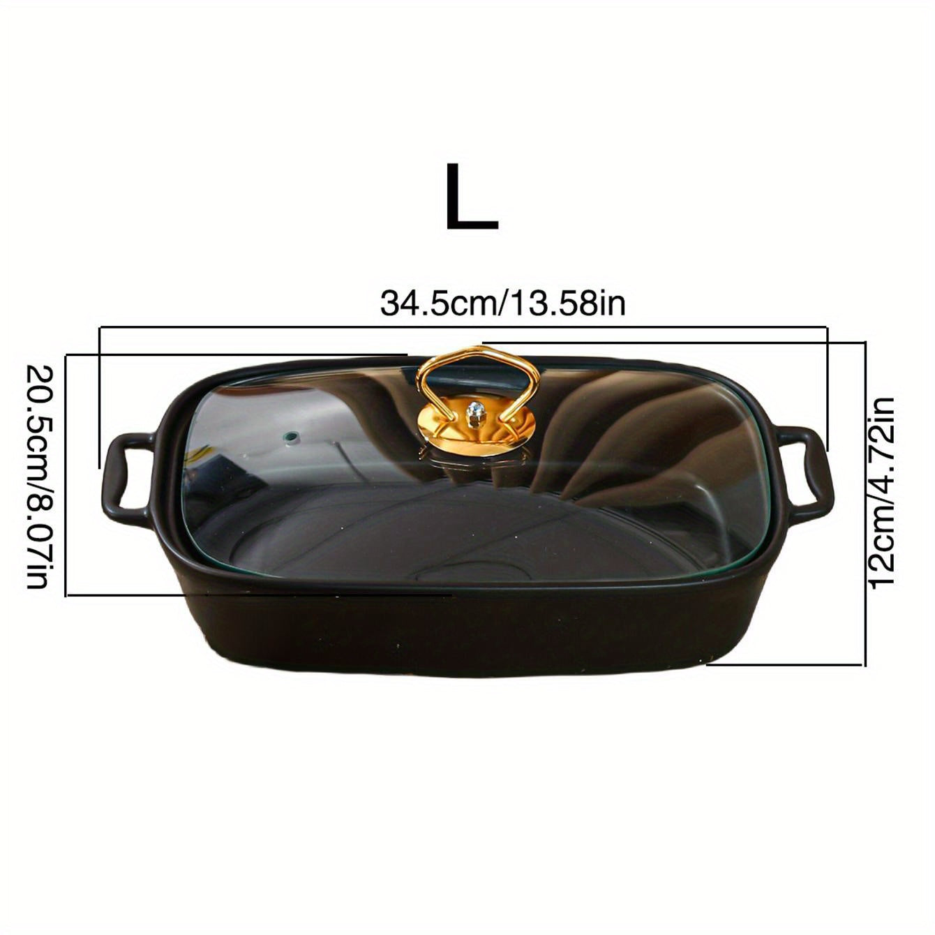 Ceramic Serving Plate for Baking and Serving Kitchen and Dining Use