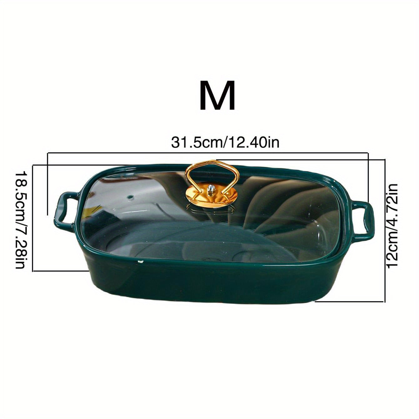 Ceramic Serving Plate for Baking and Serving Kitchen and Dining Use