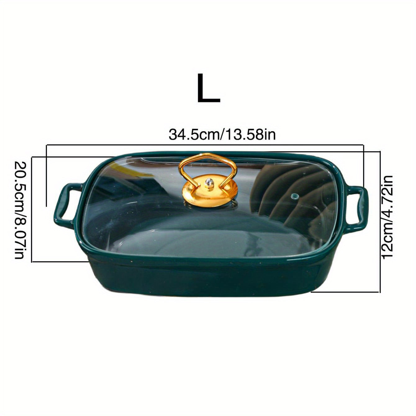 Ceramic Serving Plate for Baking and Serving Kitchen and Dining Use