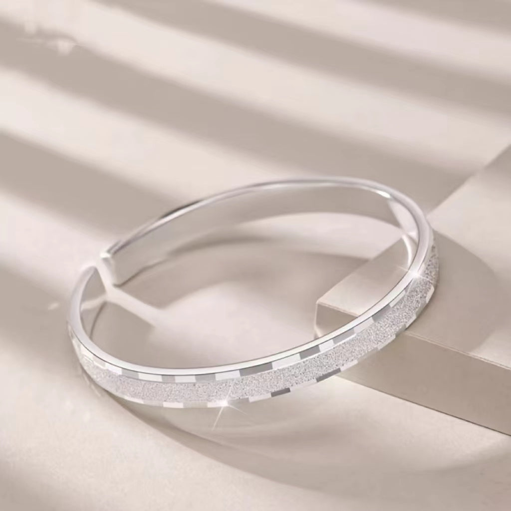 Pulsera de plata de ley con diseño estrellado sin recubrimiento, joyería bohemia