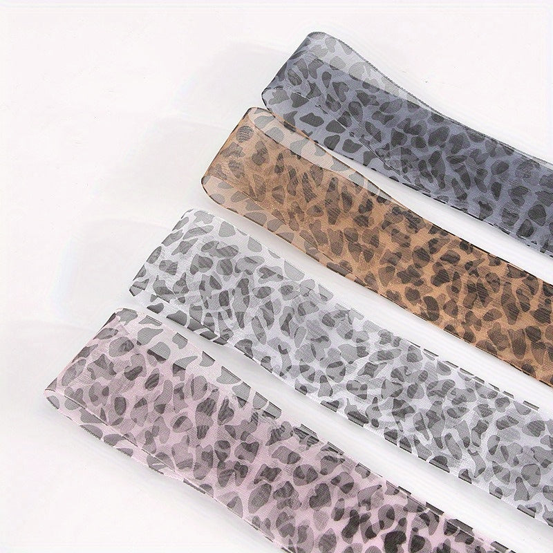Unisex Leopard Print Ribbon Laces Flat Wide Durable Fabric Casual Formal Shoes