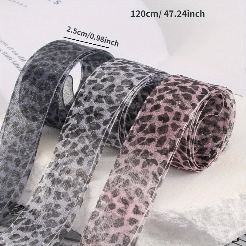 Unisex Leopard Print Ribbon Laces Flat Wide Durable Fabric Casual Formal Shoes