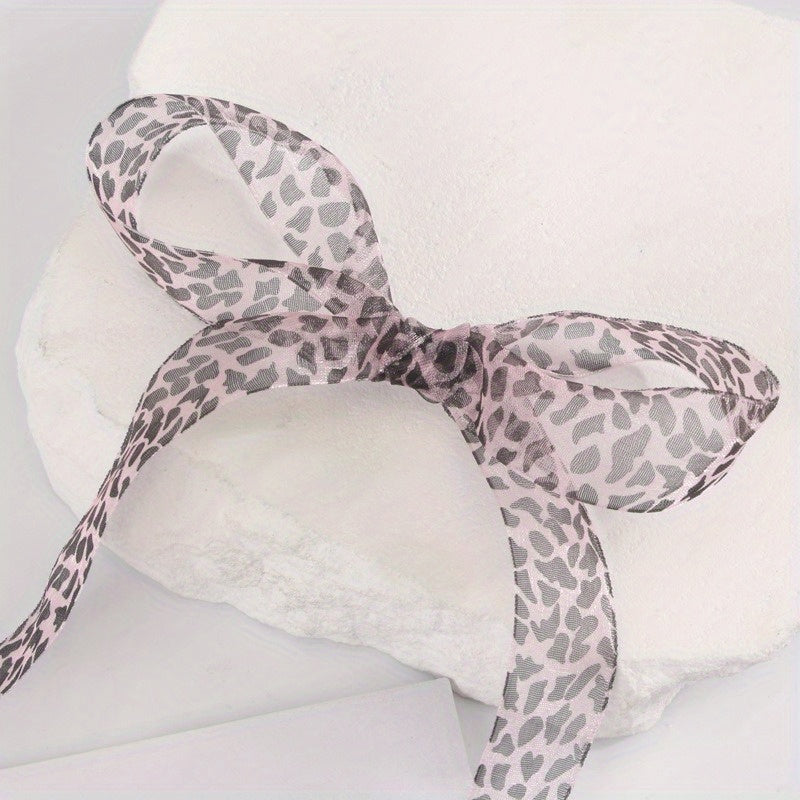 Unisex Leopard Print Ribbon Laces Flat Wide Durable Fabric Casual Formal Shoes