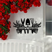 "Shaxsiylashtirilgan Monetning Bog'i Metall Devor San'ati bilan Joyingizni Yaxshilang - Ichki va Tashqi Bezak uchun Qo'l Bilan Yasalgan Rustik Qora Temir Gul Haykali"