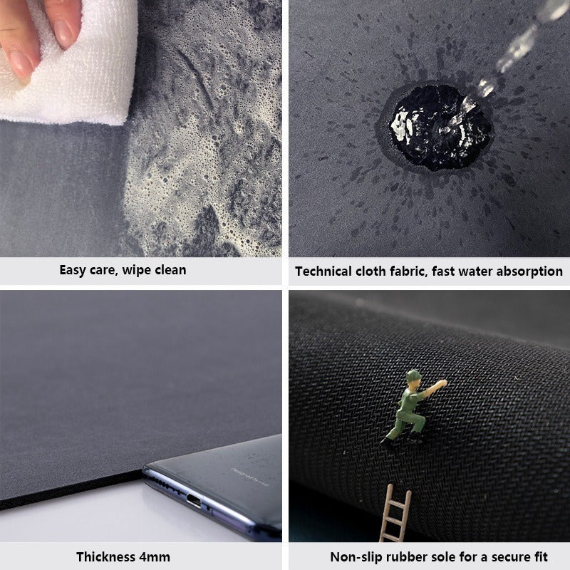 Heat-Resistant Kitchen Countertop Protector 38x61cm Non-Slip Spill-Resistant Mat