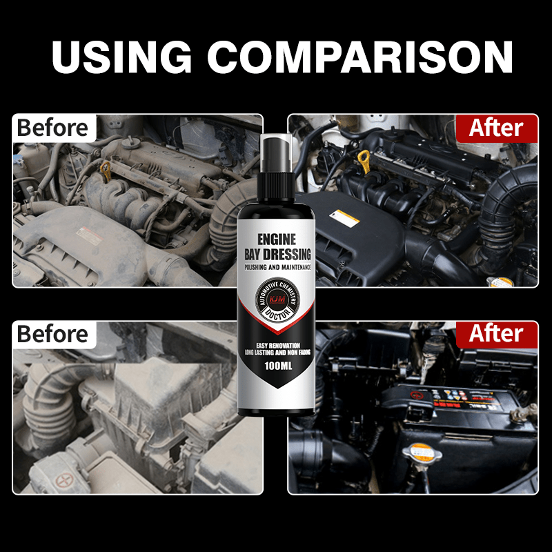 Restoración de brillo y protección de goma y plástico exterior del motor de coche universal
