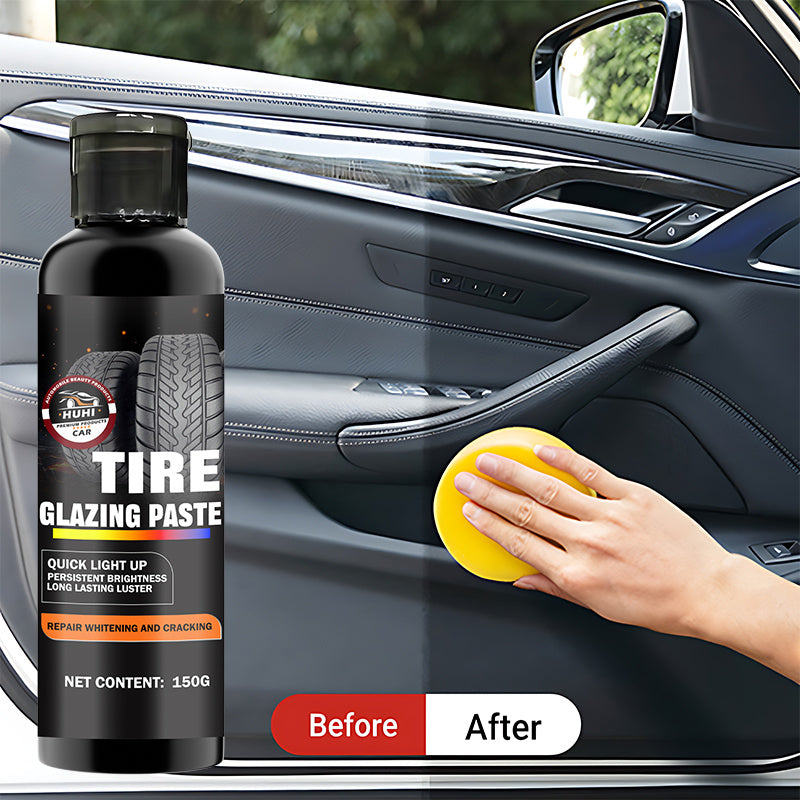 Car Interior Plastic Polish Wax Repair Restorer Black Tire Brightener