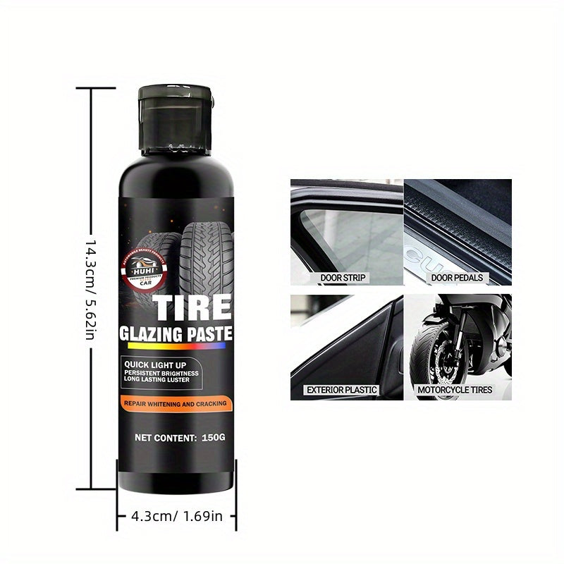 Car Interior Plastic Polish Wax Repair Restorer Black Tire Brightener