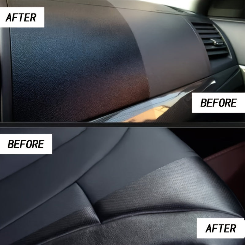 Car Interior Plastic Polish Wax Repair Restorer Black Tire Brightener