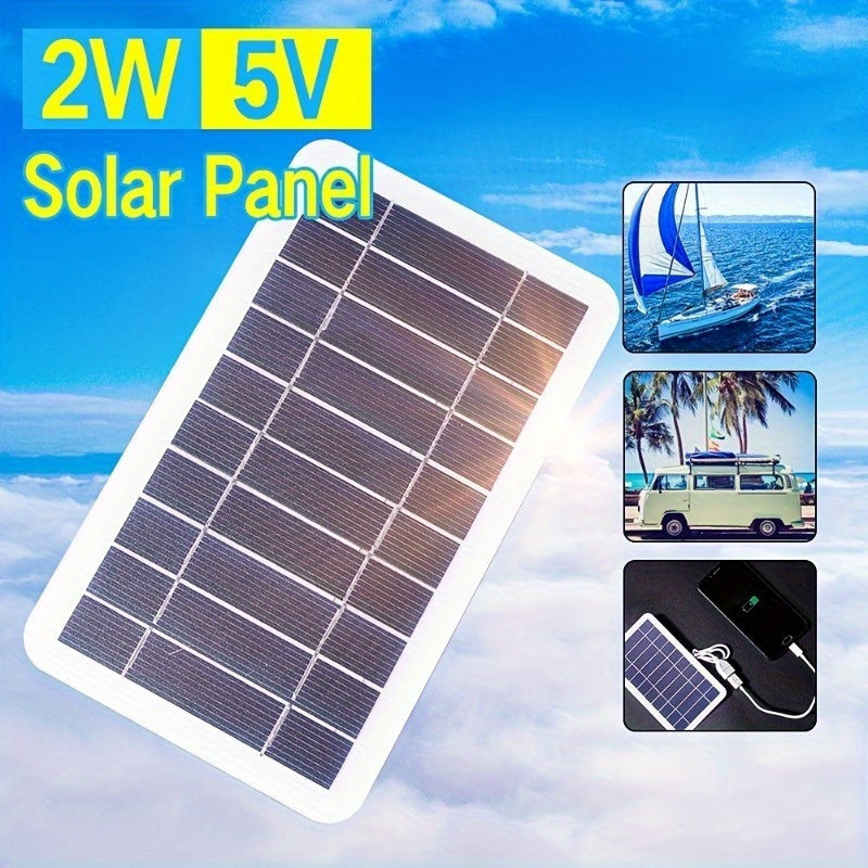USB Solar Panel Charger for Camping and Travel with Charge Controller and USB Female to Male Connector