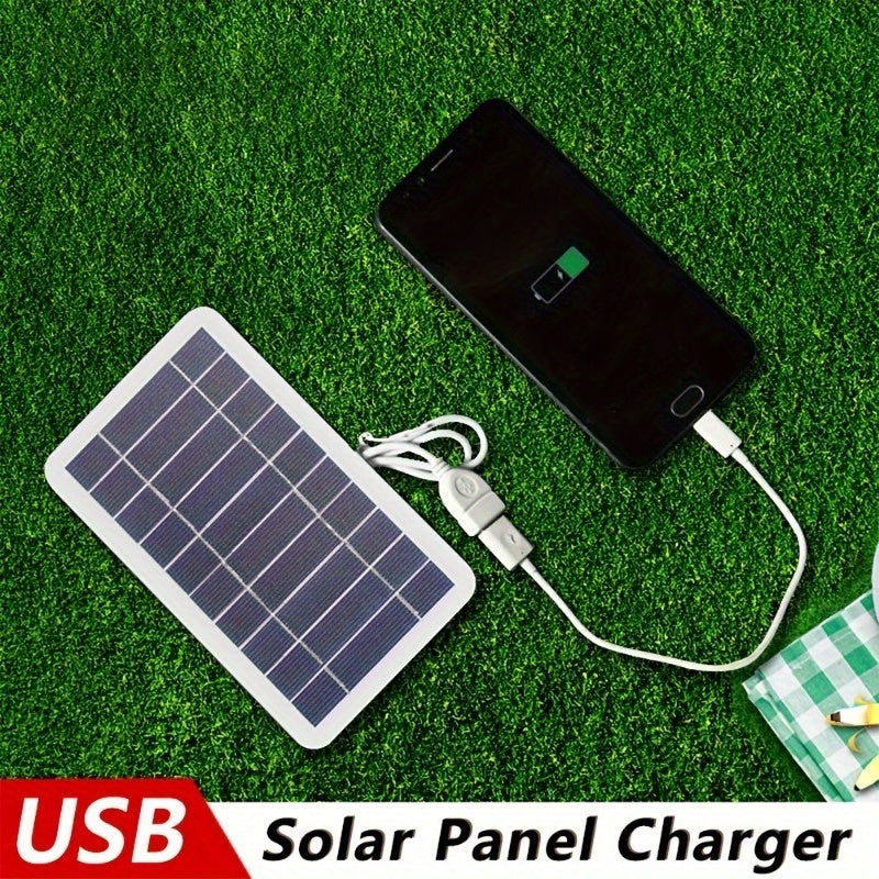 USB Solar Panel Charger for Camping and Travel with Charge Controller and USB Female to Male Connector