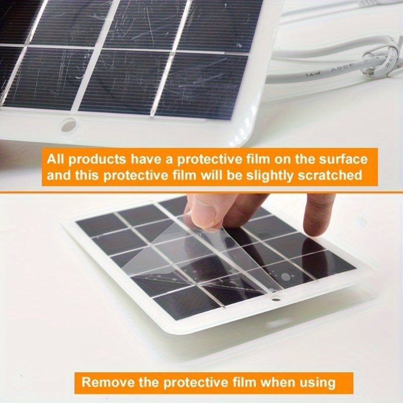 USB Solar Panel Charger for Camping and Travel with Charge Controller and USB Female to Male Connector