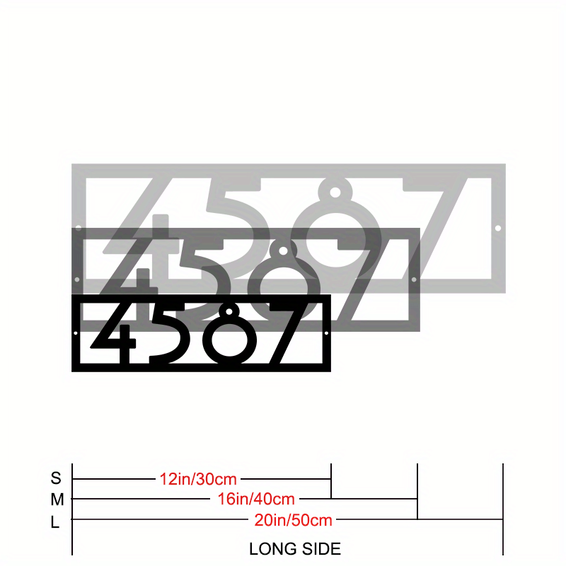 Black Iron Scroll Address Sign Customizable House Number and Name Plaque for Front Door or Garden Decor