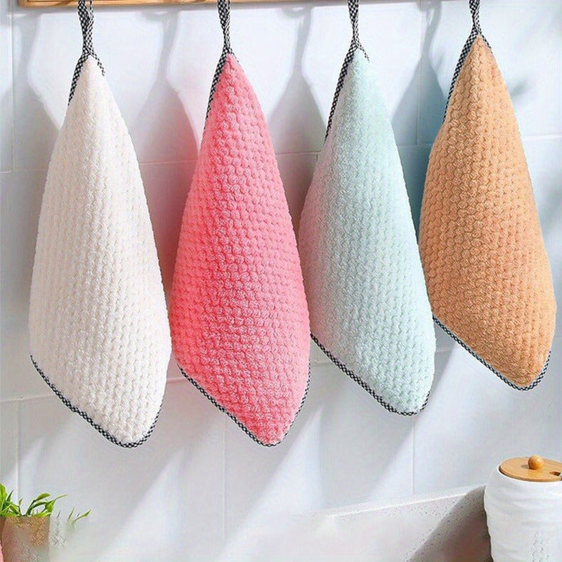 5-Pack Microfiber Cleaning Cloths for Kitchen Dishwashing and Home Use