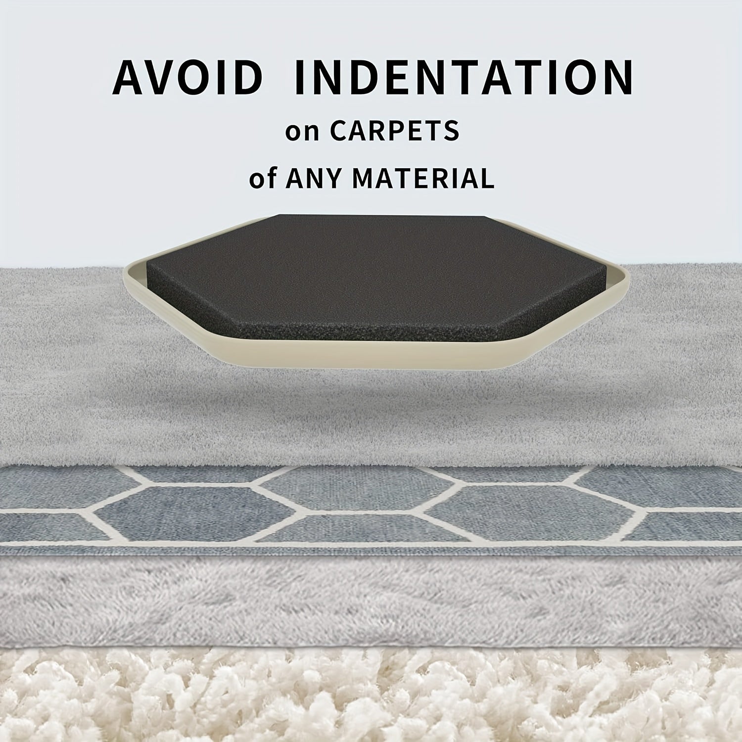 8 ta kuchli mebel slayderlari to'plami - gilamlar uchun olti burchakli plastik ko'chiruvchilar, polni himoya qilish uchun qayta ishlatilishi mumkin, mebel oyoqlarini osonlik bilan sirg'aladi.