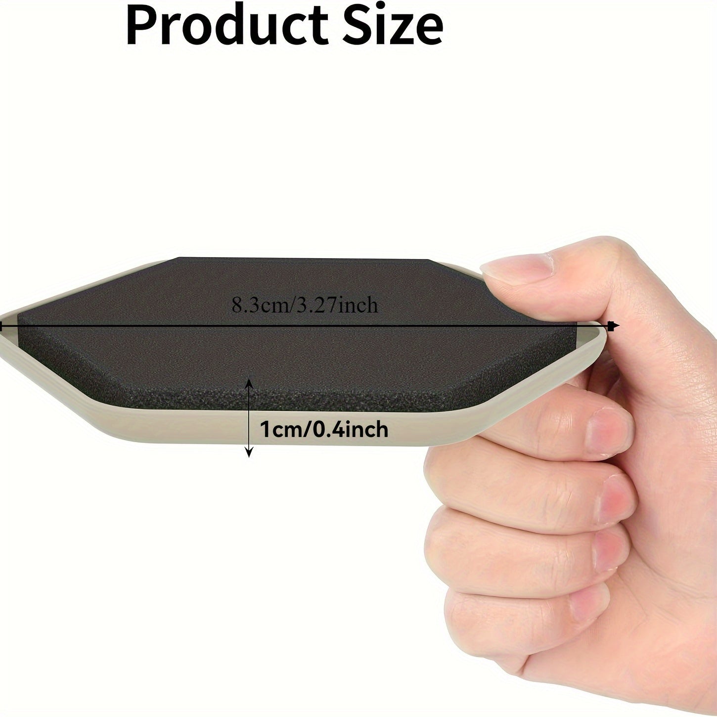 8 ta kuchli mebel slayderlari to'plami - gilamlar uchun olti burchakli plastik ko'chiruvchilar, polni himoya qilish uchun qayta ishlatilishi mumkin, mebel oyoqlarini osonlik bilan sirg'aladi.