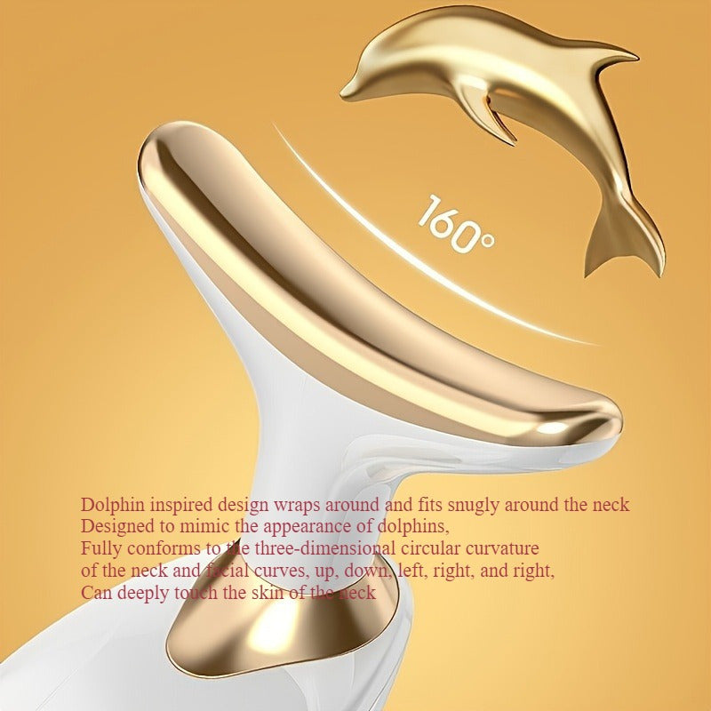 Battery-Free Face and Neck Massager with High Frequency Vibration Compact Ergonomic Sore Relief for Women