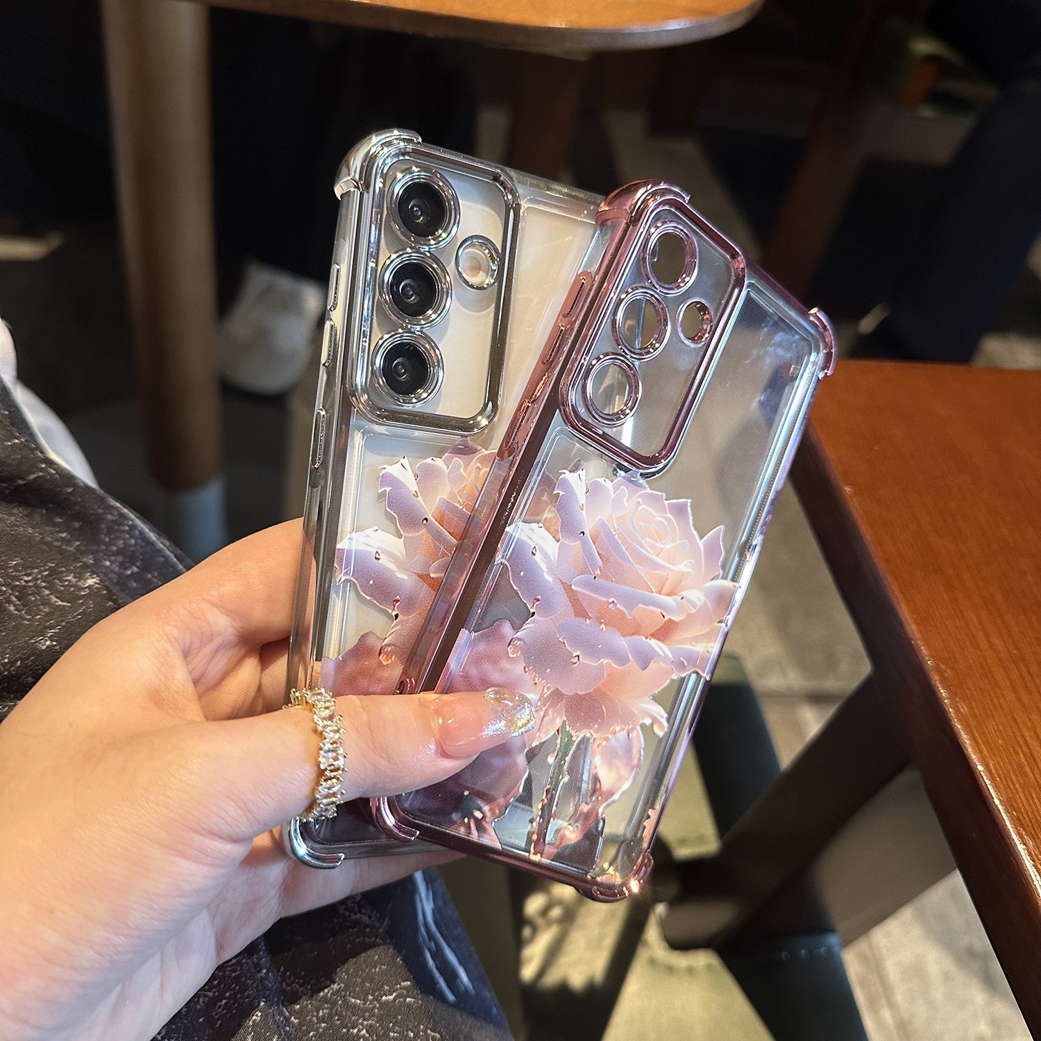 3D Rose Pattern Phone Case for Samsung Full-Body Shockproof Protection Gift for Girlfriend