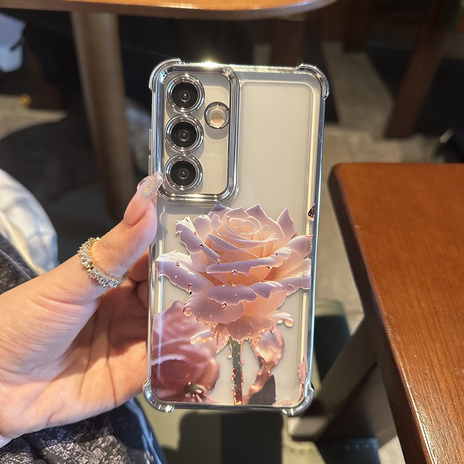 3D Rose Pattern Phone Case for Samsung Full-Body Shockproof Protection Gift for Girlfriend