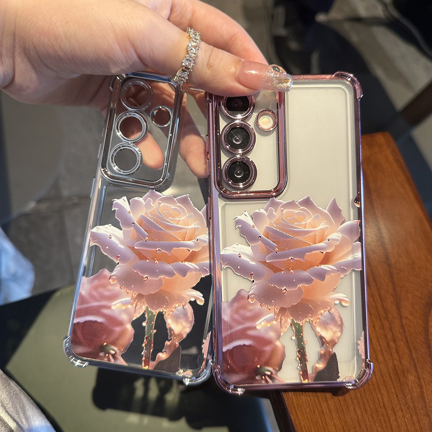 3D Rose Pattern Phone Case for Samsung Full-Body Shockproof Protection Gift for Girlfriend