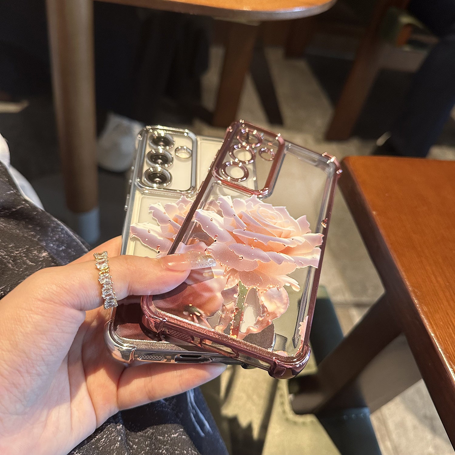 3D Rose Pattern Phone Case for Samsung Full-Body Shockproof Protection Gift for Girlfriend