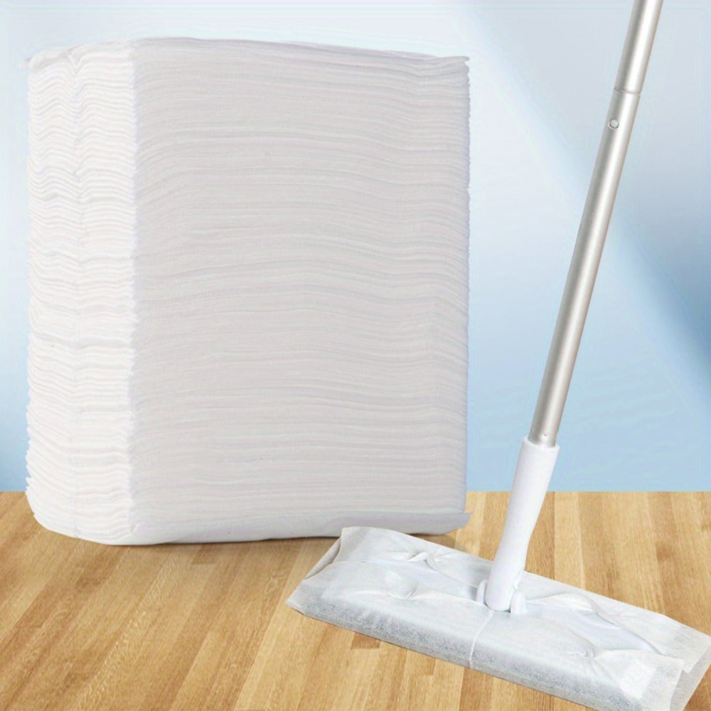 100-Pack Disposable Dry Sweeping Cloths for Dust Removal, Multi-Surface Use