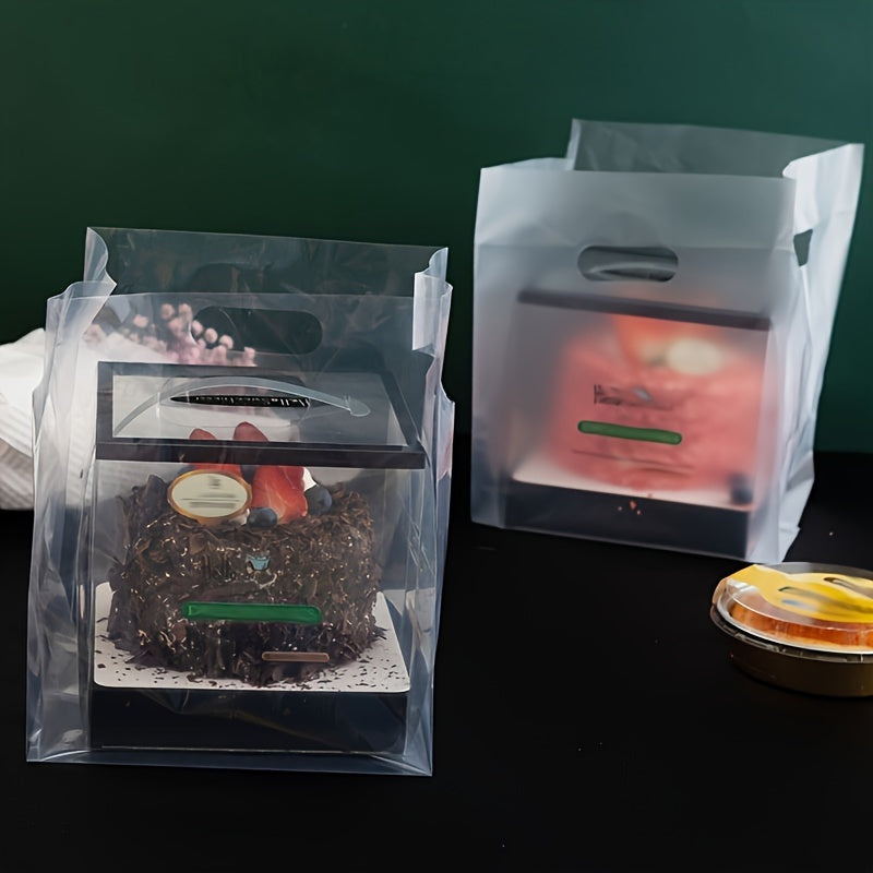 Transparent Cake Gift Bags Set of 5 for Desserts Snacks and Bread