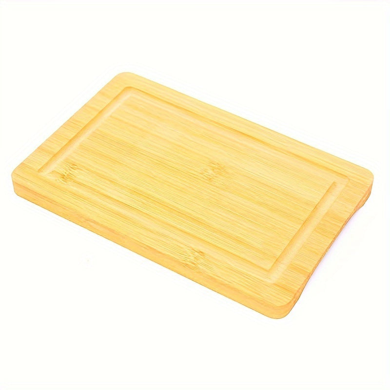 Bamboo Kitchen Cutting Board Set 3 Pieces Juice Groove Serving Tray Handles