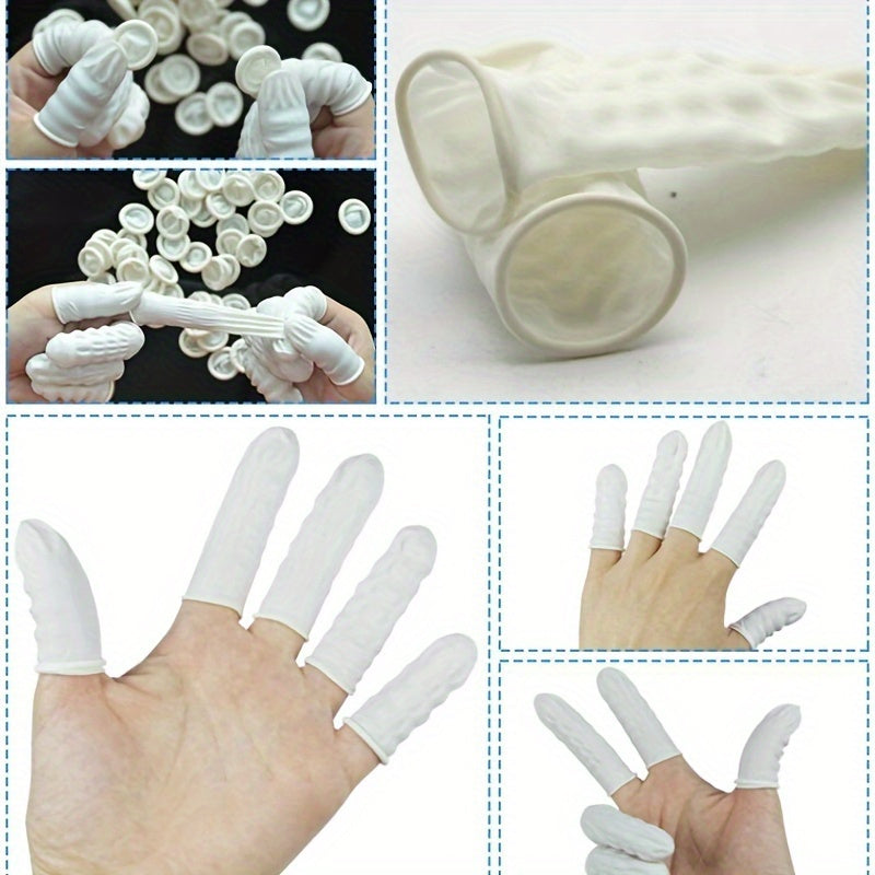 50 Premium Silicone Latex Finger Cots Powder-Free Dust-Free Anti-Static Disposable for Electronics Medical Food Handling