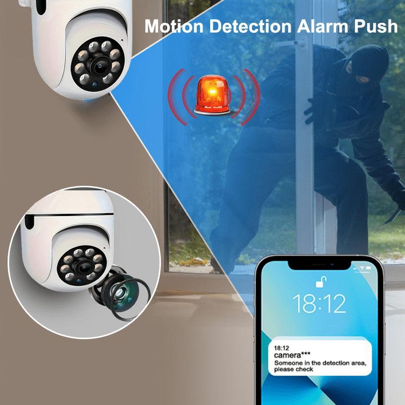 Smart Security Camera 3MP WiFi Auto-Tracking Night Vision Two-Way Audio