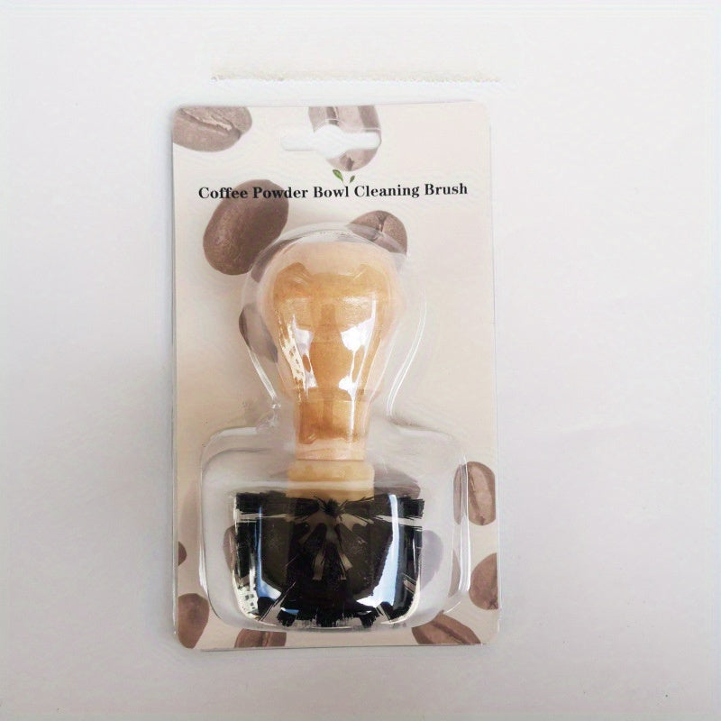 Coffee Shop Essential Wooden Espresso Machine Cleaning Brush Tamper Scrub Tool
