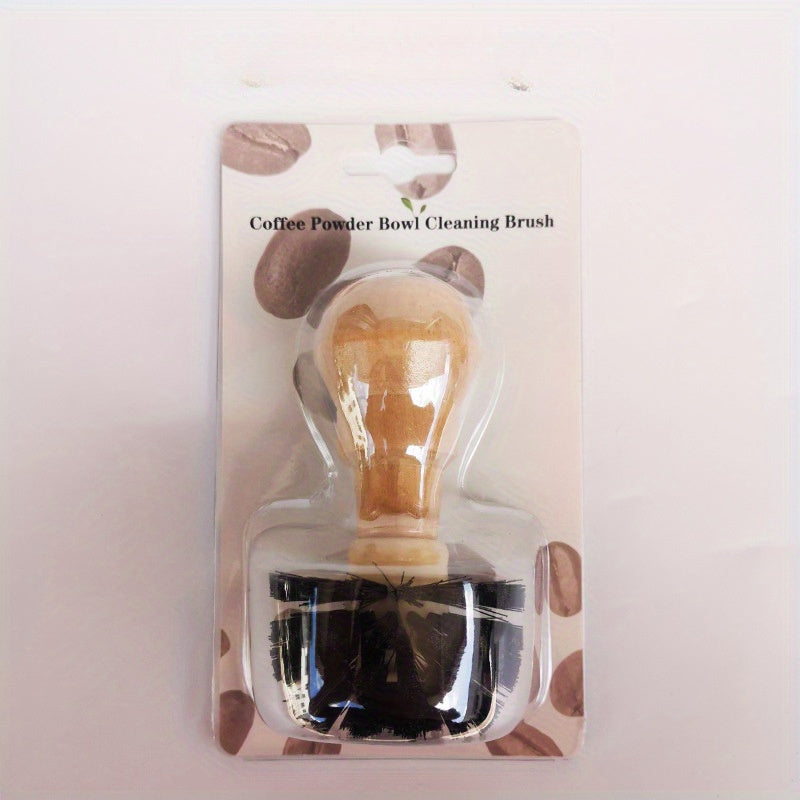 Coffee Shop Essential Wooden Espresso Machine Cleaning Brush Tamper Scrub Tool