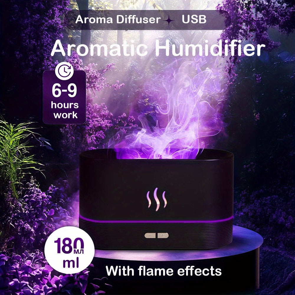 USB quvvatlangan, olov ta'siri aromaterapiya difuzori, tovush to'lqinlari texnologiyasi, tun yorug'ligi va xavfsizlik avtomatik o'chirish funksiyasi bilan uy va ofisda foydalanish uchun.