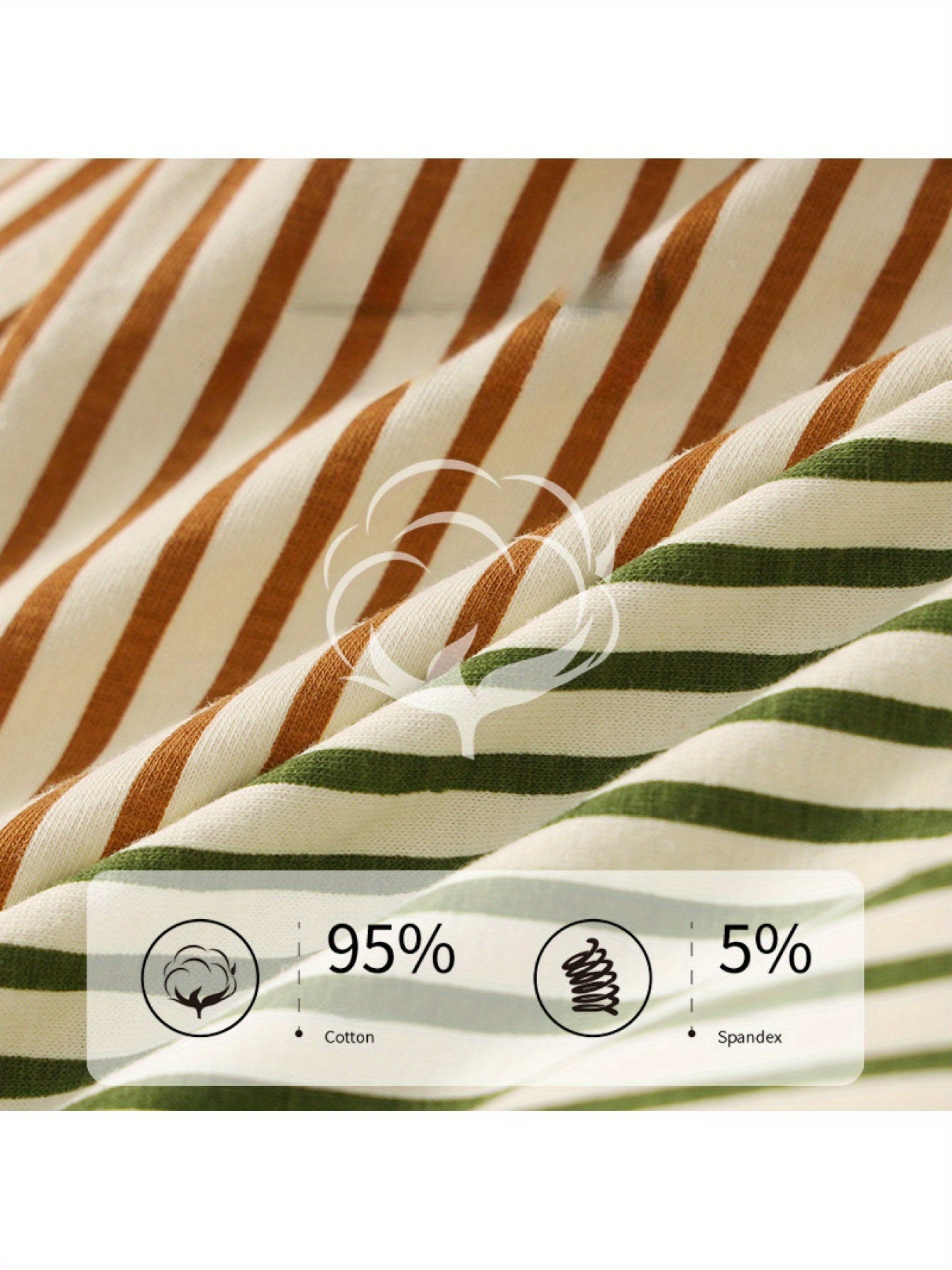 Men's Cotton Striped Boxer Briefs Breathable Loose Fit for Running