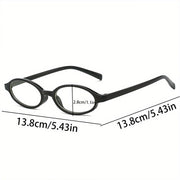 Gafas ovaladas para mujer con lentes anti-luz azul y montura de plástico